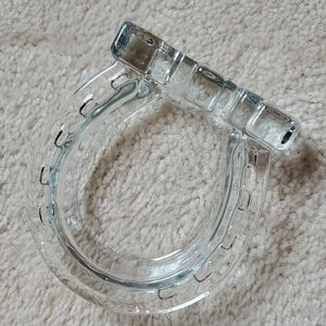 Vintage glass horse shoe